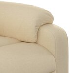 vidaXL Fauteuil inclinable électrique Crème Tissu
