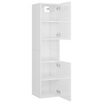 vidaXL Ensemble de meubles de salle de bain Blanc Bois d'ingénierie