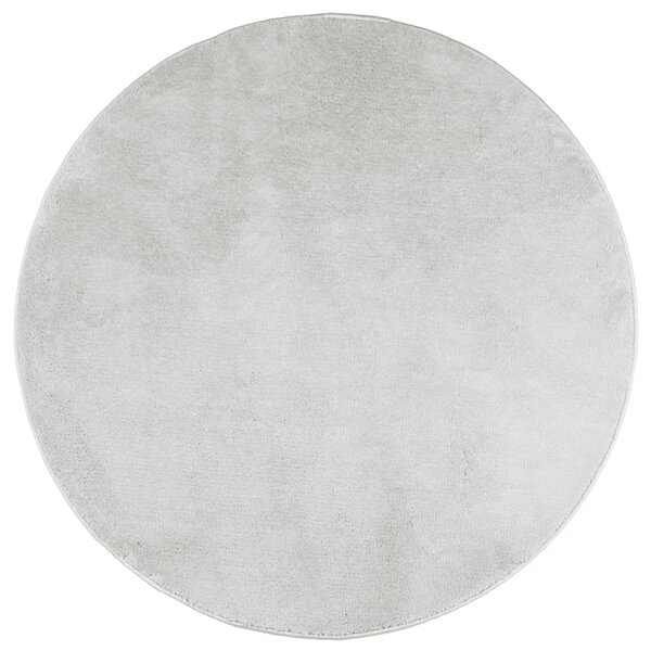 vidaXL Tapis OVIEDO à poils courts gris Ø 80 cm