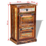 vidaXL Armoire à chaussures 4 couches avec tiroir Bois de récupération