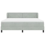 Lit avec sommier à ressort et matelas vidaXL Gris clair 180x200 cm Velours