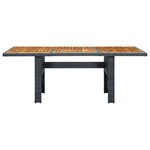 vidaXL Ensemble à manger d'extérieur 9 Pièces et coussins résine tressée