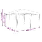 vidaXL Tente de Fête Blanche 4x4 m PE