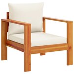 vidaXL Salon de jardin avec coussins 5 Pièces Bois d'acacia solide