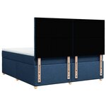 vidaXL Sommier à lattes de lit avec matelas Bleu 180x200 cm Tissu