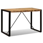 vidaXL Table à manger Bois de manguier brut 120 cm