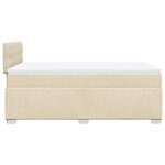 vidaXL Sommier à lattes de lit avec matelas crème 120x190 cm tissu