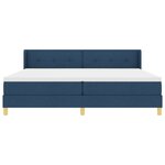 Lit à ressorts vidaXL avec matelas bleu 200x200 cm en tissu