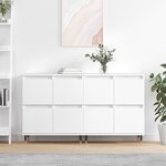 vidaXL Buffets 2 Pièces blanc bois d'ingénierie