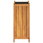 vidaXL Jardinière avec doublure 31x31x75 cm bois massif d'acacia