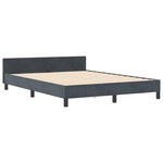 Cadre de lit vidaXL Gris foncé 160x200 cm Velours