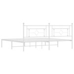 vidaXL Cadre de lit métal sans matelas et tête de lit blanc 193x203 cm