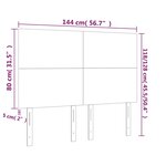 vidaXL Tête de lit à LED Gris 144x5x118/128 cm Similicuir