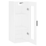 vidaXL Armoire murale blanc brillant 34 5x34x90 cm