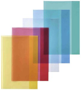 Protège-cahiers format A5, en PP, bleu transparent HERLITZ