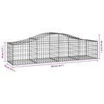vidaXL Paniers à gabions arqués 12 Pièces 200x50x40/60 cm fer galvanisé