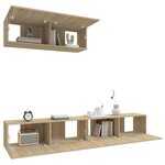 vidaXL Ensemble de meubles TV 3 Pièces Chêne sonoma Bois d'ingénierie