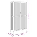 vidaXL Buffet haut noir 85x40x180 cm verre et acier
