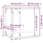 vidaXL Table d'appoint Noir 50x35x52 cm Bois d’ingénierie