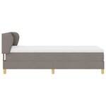vidaXL Lit Box Spring avec Matelas Taupe 100x200 cm Tissu