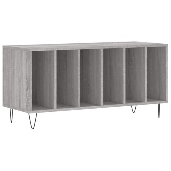 vidaXL Armoire à disques sonoma gris 100x38x48 cm bois d'ingénierie
