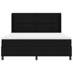 vidaXL Lit à Ressorts avec Matelas & LED Noir 180x200 cm Tissu