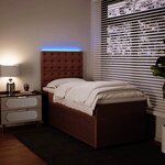 vidaXL Sommier à lattes de lit avec matelas Rose 90x190 cm Velours