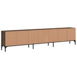 vidaXL Meuble TV à tiroir chêne fumé 200x25x44 cm bois d'ingénierie
