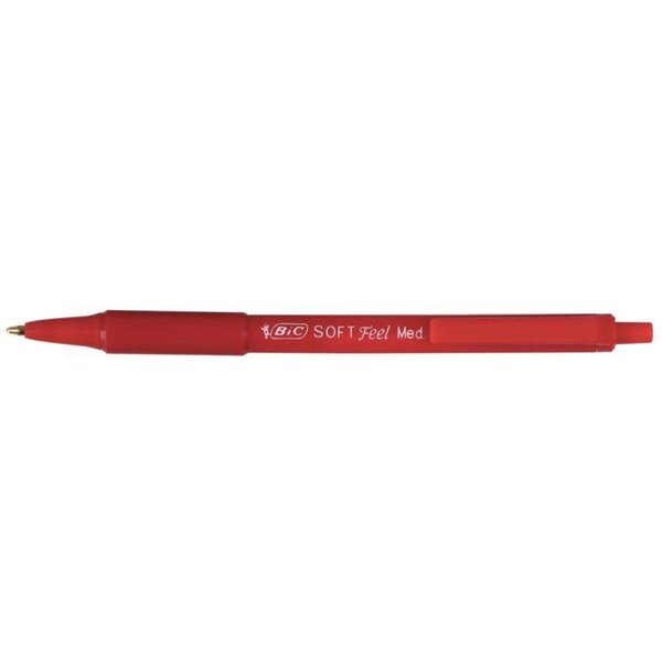 Stylo bille BIC Soft Feel rétractable rouge