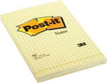 Bloc 100F Notes adhésives jaune 102 x 152 mm, quadrillé POST-IT
