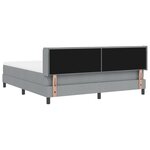 Lit à ressorts vidaXL avec Matelas Gris Clair 180x200 cm Tissu