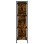 vidaXL Bibliothèque 4 niveaux chêne fumé 76x32x123cm bois d'ingénierie