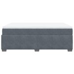 vidaXL Sommier à lattes de lit et matelas Gris foncé 160x200cm Velours
