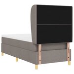 Lit box spring vidaXL avec matelas taupe 100x200 cm en tissu