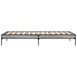 vidaXL Cadre de lit sonoma gris 90x200 cm bois d'ingénierie et métal