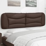 vidaXL Coussin de tête de lit marron 180 cm similicuir