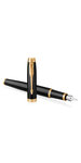 PARKER IM Stylo plume  Noir  plume moyenne  encre bleue  Coffret cadeau