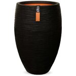 Capi Pot à fleurs Nature Rib Élégant Deluxe 40 x 60 cm Noir KBLR1131