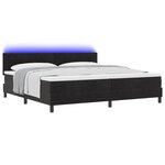 vidaXL Lit avec sommier et matelas & LED noir 200x200 cm velours