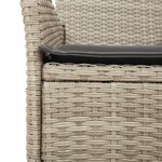 vidaXL Ensemble à manger de jardin avec coussins 9 Pièces rotin et verre