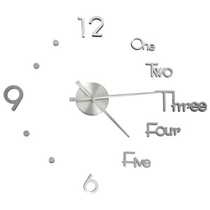 vidaXL Horloge murale 3D Design moderne Argenté 100 cm XXL