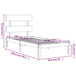 vidaXL Cadre de lit sans matelas bois de pin massif