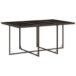 vidaXL Ensemble à manger de jardin et coussins 7 Pièces marron rotin