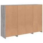 vidaXL Buffets avec lumières LED 3 Pièces sonoma gris bois d'ingénierie