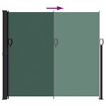 vidaXL Auvent latéral rétractable vert foncé 180x500 cm