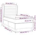 vidaXL Sommier à lattes de lit avec matelas Taupe 90x190 cm Tissu