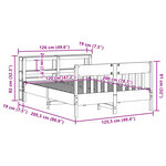 vidaXL Cadre de lit sans matelas 120x200 cm bois de pin massif