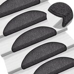 vidaXL Tapis d'escalier 15 Pièces Anthracite 56x17x3 cm