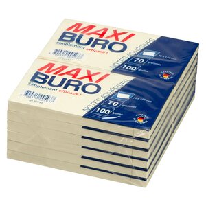 Notes repositionnables jaunes 75x125 mm - maxiburo - lot de 12