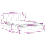 vidaXL Lit avec matelas noir 140x200 cm velours